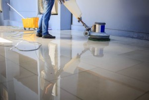 dirty floors being cleaned by professionals